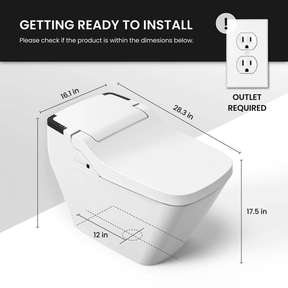 VOVO Stylement Tankless Smart Bidet Toilet with UV LED and Heated Seat