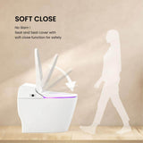 VOVO Stylement Tankless Smart Bidet Toilet in White - UV LED, Auto Flush, Heated Seat