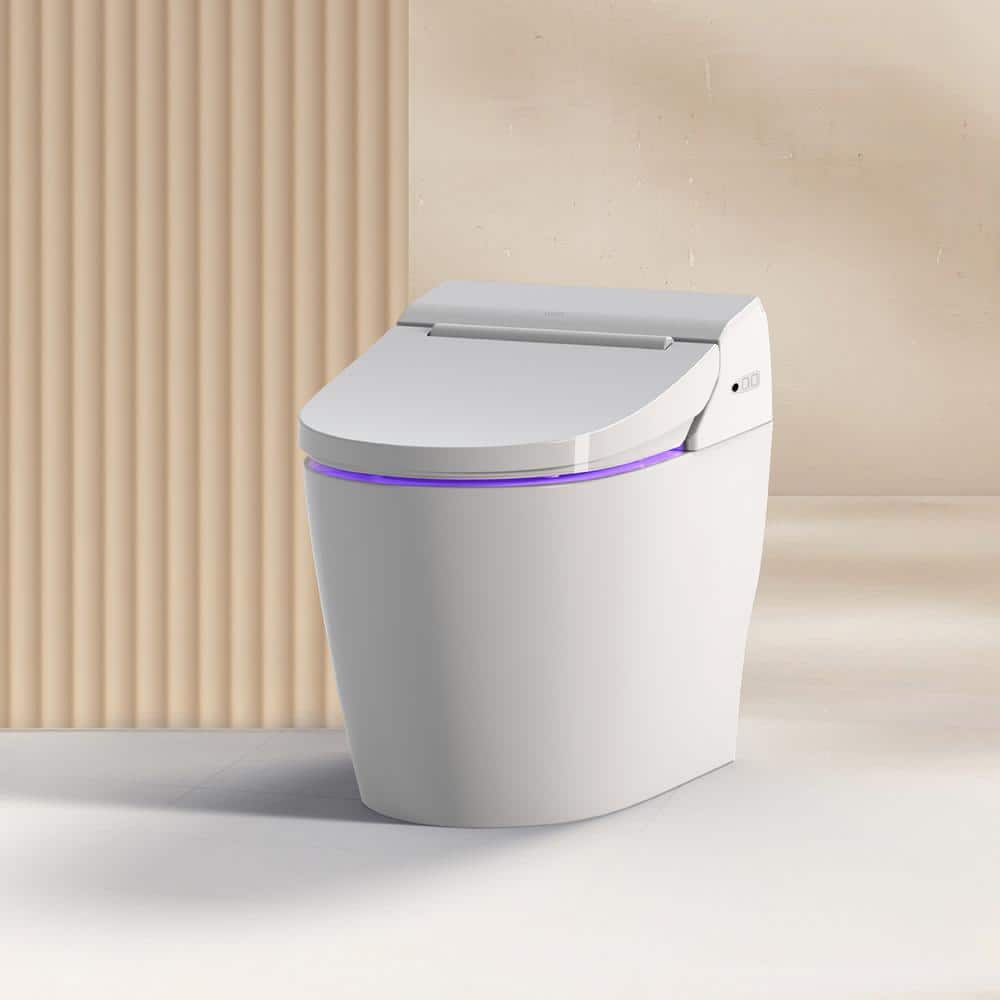 VOVO Stylement Tankless Smart Bidet Toilet in White - UV LED, Auto Flush, Heated Seat