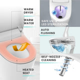 VOVO Stylement Tankless Smart Bidet Toilet in White - UV LED, Auto Flush, Heated Seat