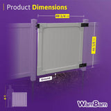 WamBam Fence 4 ft. H x 4 ft. W Westport White Vinyl Privacy Fence Gate with Stainless Steel Hardware