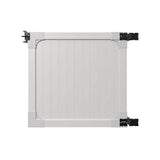 WamBam Fence 4 ft. H x 4 ft. W Westport White Vinyl Privacy Fence Gate with Stainless Steel Hardware