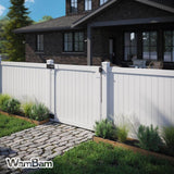 WamBam Fence 4 ft. H x 4 ft. W Westport White Vinyl Privacy Fence Gate with Stainless Steel Hardware