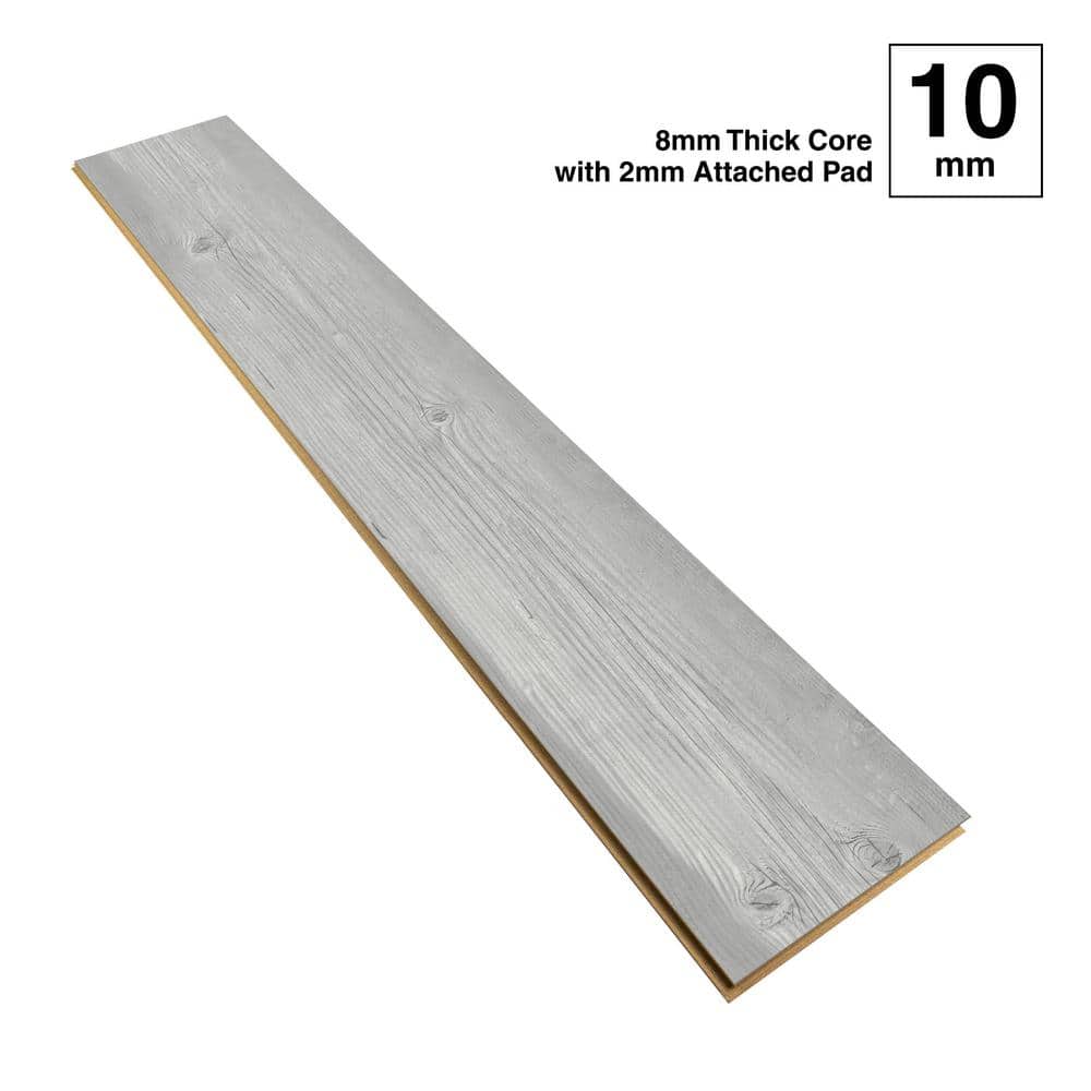 Krono Original White Wash Mountain Larch 10 mm T x 8 in. W Waterproof Laminate Wood Flooring (18.6 sqft/case)