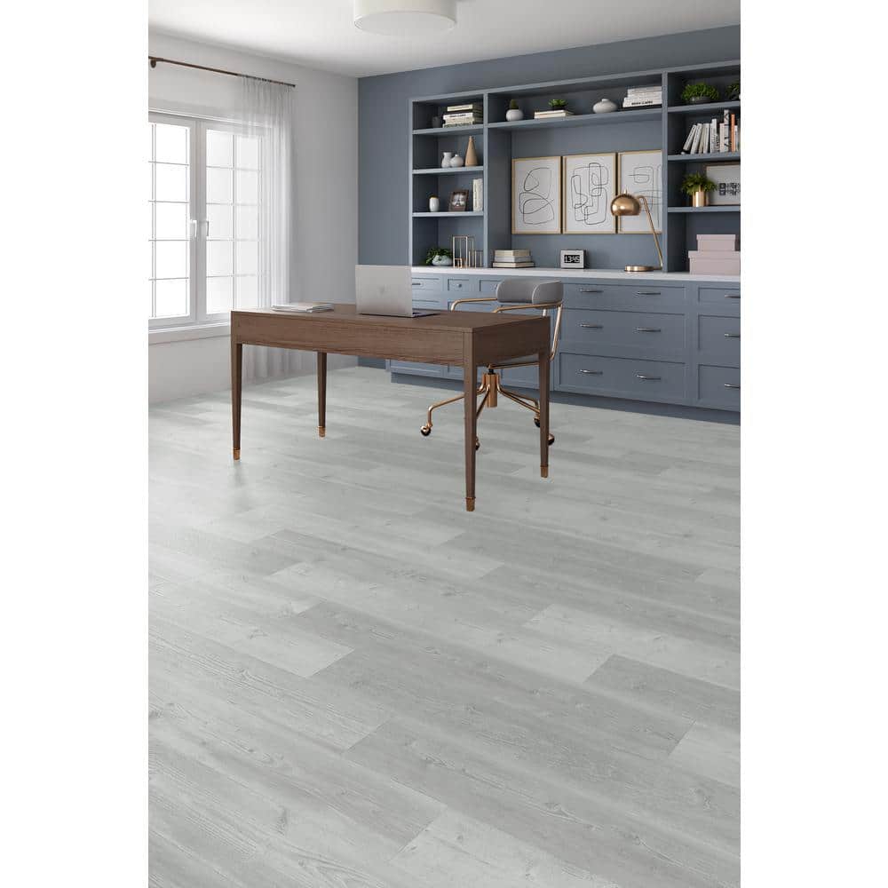 Krono Original White Wash Mountain Larch 10 mm T x 8 in. W Waterproof Laminate Wood Flooring (18.6 sqft/case)