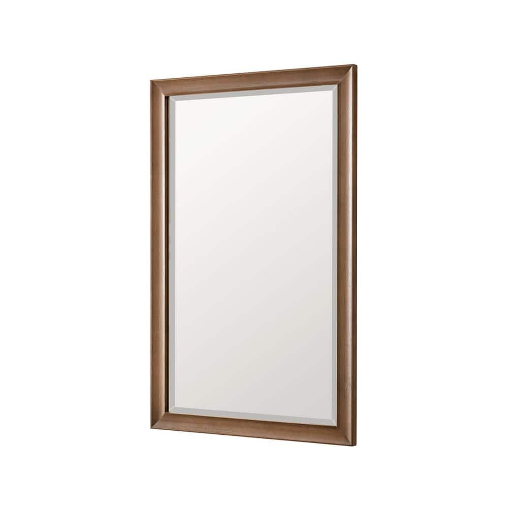 James Martin Vanities Glenbrooke 26" x 40" Rectangular Bathroom Vanity Mirror in White Wash Walnut