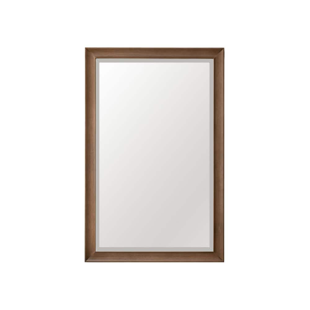 James Martin Vanities Glenbrooke 26" x 40" Rectangular Bathroom Vanity Mirror in White Wash Walnut