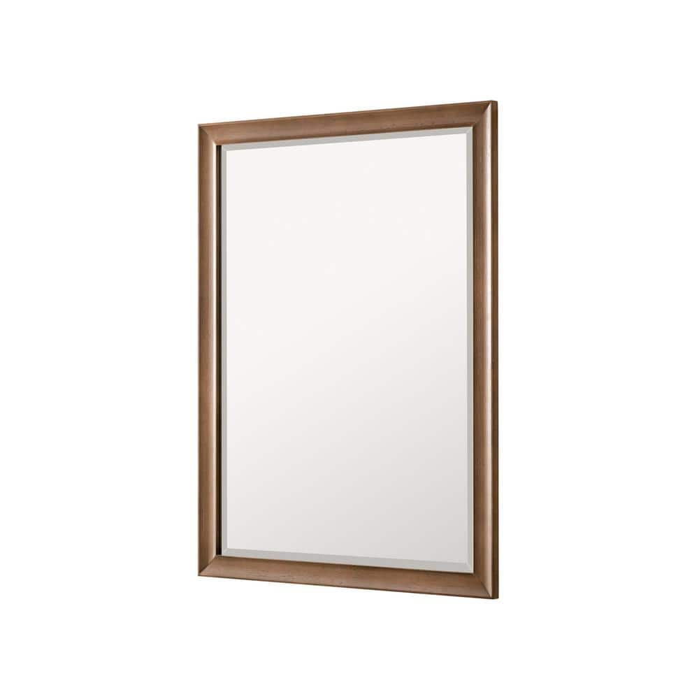 James Martin Vanities Glenbrooke 30" x 40" Rectangular Bathroom Vanity Mirror in White Wash Walnut