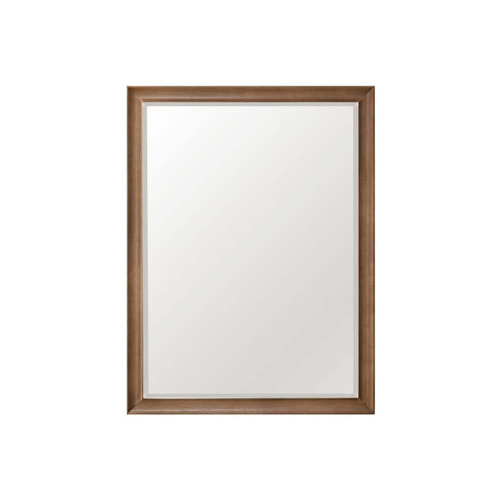 James Martin Vanities Glenbrooke 30" x 40" Rectangular Bathroom Vanity Mirror in White Wash Walnut