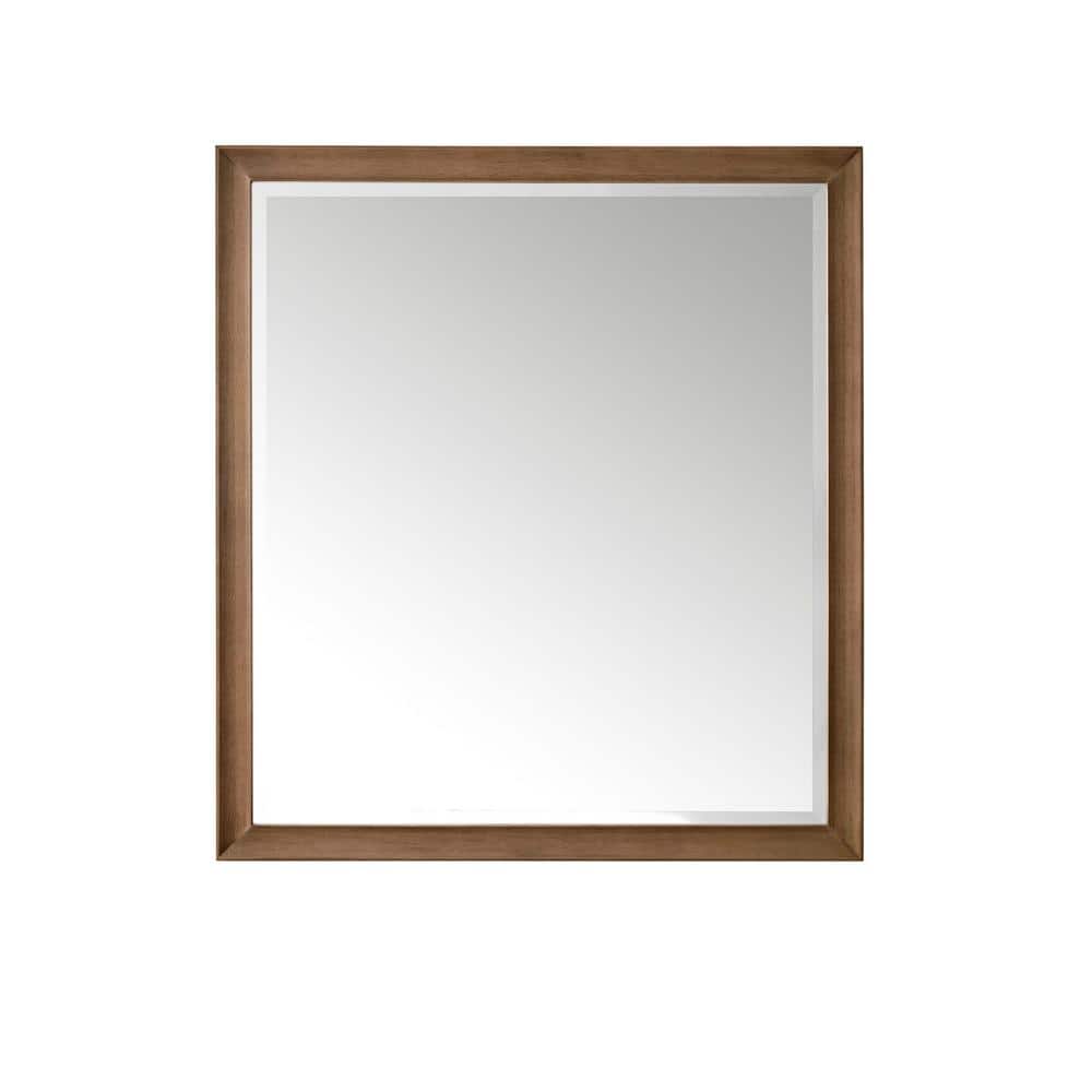 James Martin Vanities Glenbrook 36" x 40" Bathroom Vanity Mirror in White Wash Walnut
