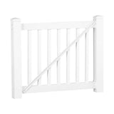 Weatherables Walton 3 ft. H x 5 ft. W White Vinyl Railing Gate Kit