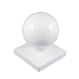 Weatherables 4 in. x 4 in. White Vinyl Ball Post Cap