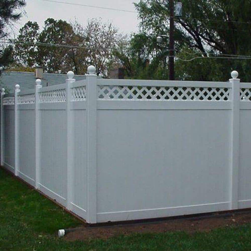 Weatherables 4 in. x 4 in. White Vinyl Ball Post Cap