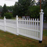 Weatherables 4 in. x 4 in. White Vinyl Ball Post Cap