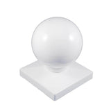 Weatherables 5 in. x 5 in. White Vinyl Ball Post Cap