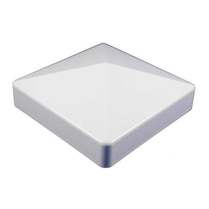 Weatherables 4 in. x 4 in. White Vinyl External Pyramid Post Cap
