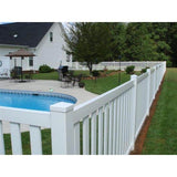 Weatherables 5 in. x 5 in. White Vinyl External Pyramid Post Cap