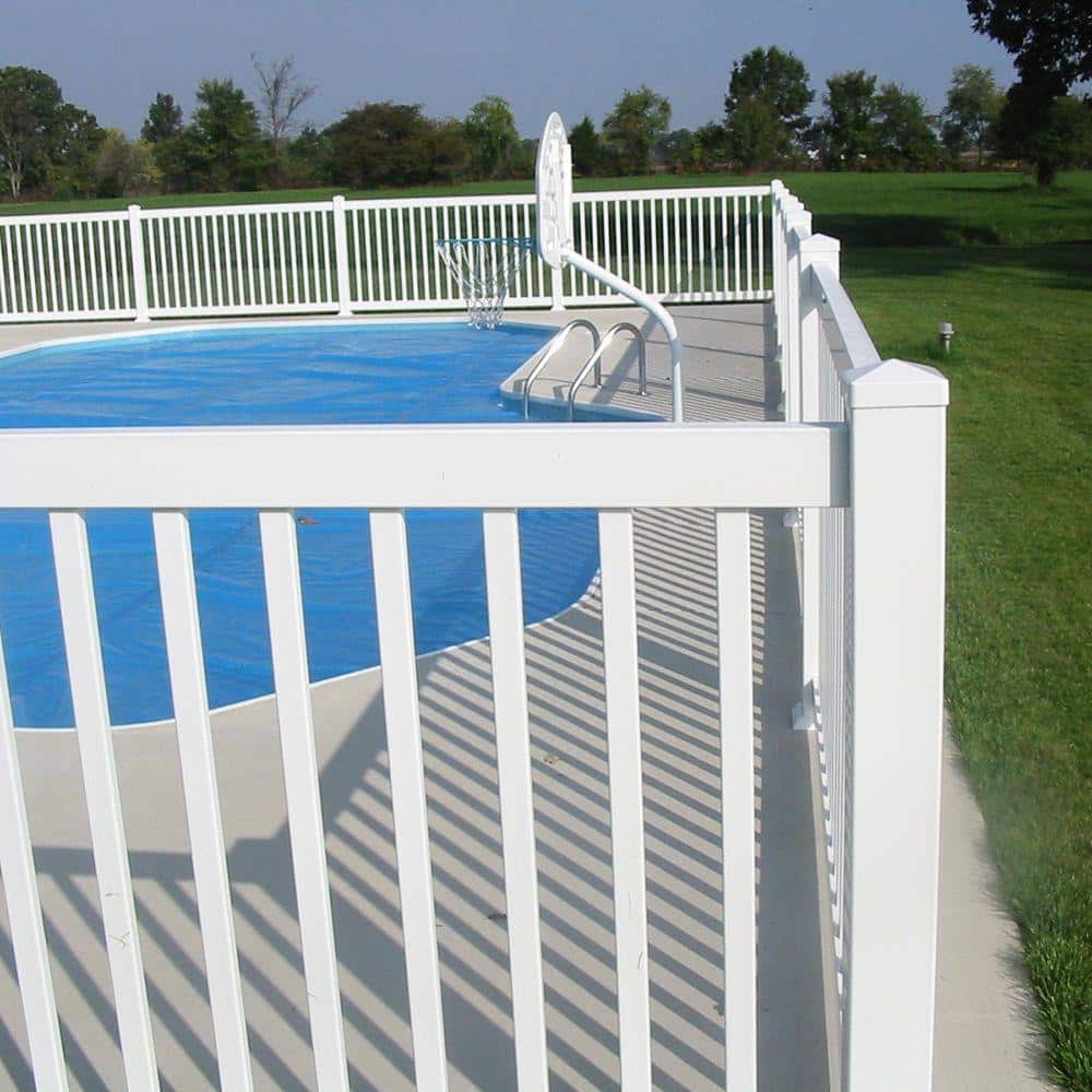 Weatherables 5 in. x 5 in. White Vinyl External Pyramid Post Cap