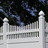 Weatherables 5 in. x 5 in. White Vinyl Gothic Post Cap