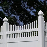 Weatherables 5 in. x 5 in. White Vinyl Gothic Post Cap