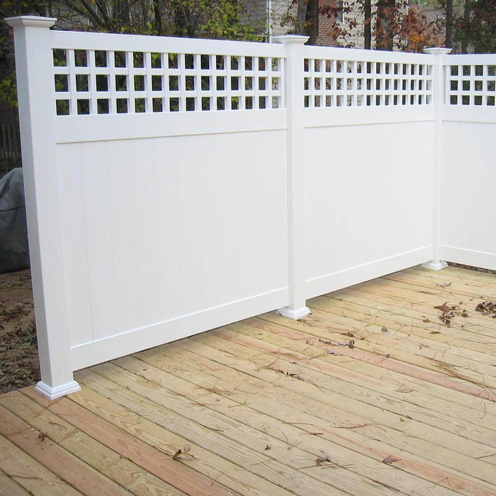 Weatherables 4 in. x 4 in. White Vinyl New England Post Cap