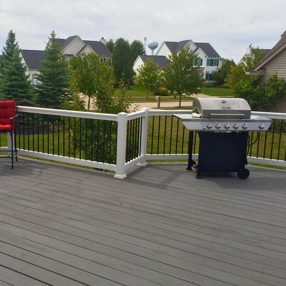 Weatherables 44 in. Vinyl White Railing Post Sleeve Kit