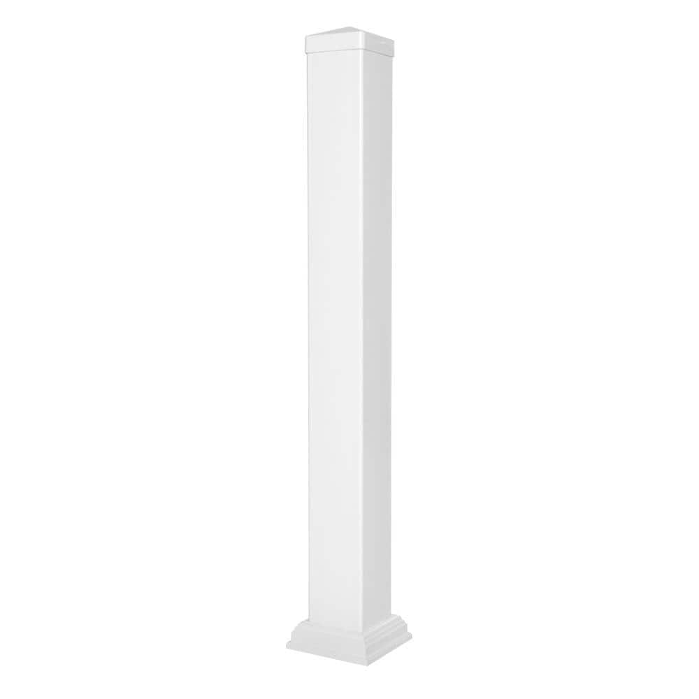 Weatherables 44 in. Vinyl White Railing Post Sleeve Kit