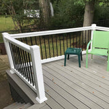 Weatherables 44 in. Vinyl White Railing Post Sleeve Kit