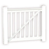 Weatherables Vanderbilt 3.5 ft. H x 5 ft. W White Vinyl Railing Gate Kit
