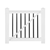 Weatherables Vilano 3 ft. H x 5 ft. W White Vinyl Railing Gate Kit