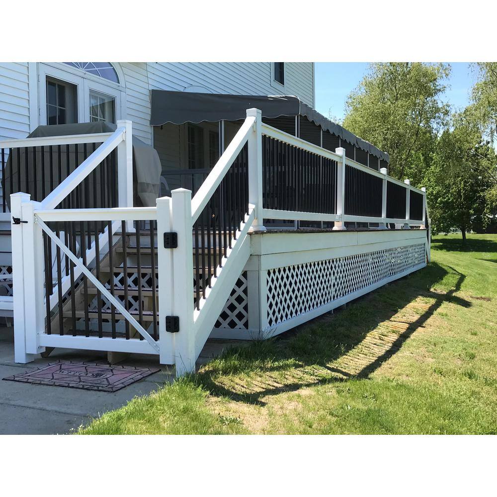 Weatherables Vilano 3.5 ft. H x 5 ft. W White Vinyl Railing Gate Kit
