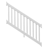 Weatherables Naples 3.5 ft. H x 6 ft. W White Vinyl Stair Railing Kit
