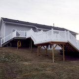Weatherables Naples 3.5 ft. H x 6 ft. W White Vinyl Stair Railing Kit