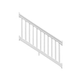 Weatherables Riviera 3 ft. H x 8 ft. W White Vinyl Stair Railing Kit