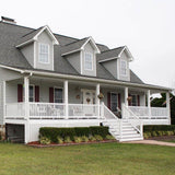 Weatherables Riviera 3.5 ft. H x 8 ft. W White Vinyl Stair Railing Kit