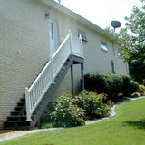 Weatherables Riviera 3.5 ft. H x 8 ft. W White Vinyl Stair Railing Kit
