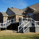 Weatherables Bellaire 3.5 ft. H x 72 in. W White Vinyl Stair Railing Kit