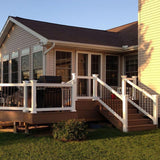 Weatherables Bellaire 3.5 ft. H x 72 in. W White Vinyl Stair Railing Kit