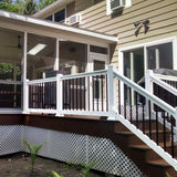 Weatherables Bellaire 3.5 ft. H x 72 in. W White Vinyl Stair Railing Kit