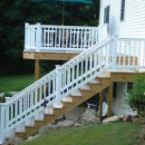 Weatherables Vanderbilt 3 ft. H x 6 ft. W White Vinyl Stair Railing Kit