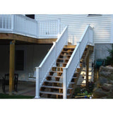 Weatherables Vanderbilt 3 ft. H x 8 ft. W White Vinyl Stair Railing Kit
