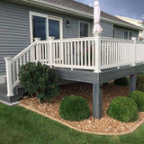 Weatherables Vanderbilt 3 ft. H x 8 ft. W White Vinyl Stair Railing Kit