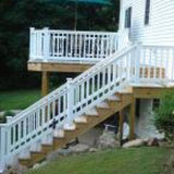 Weatherables Vanderbilt 3.5 ft. H x 6 ft. W White Vinyl Stair Railing Kit