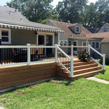 Weatherables Vilano 3.5 ft. H x 6 ft. W White Vinyl Stair Railing Kit