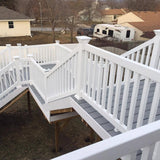 Weatherables Walton 3 ft. H x 72 in. W White Vinyl Stair Railing Kit