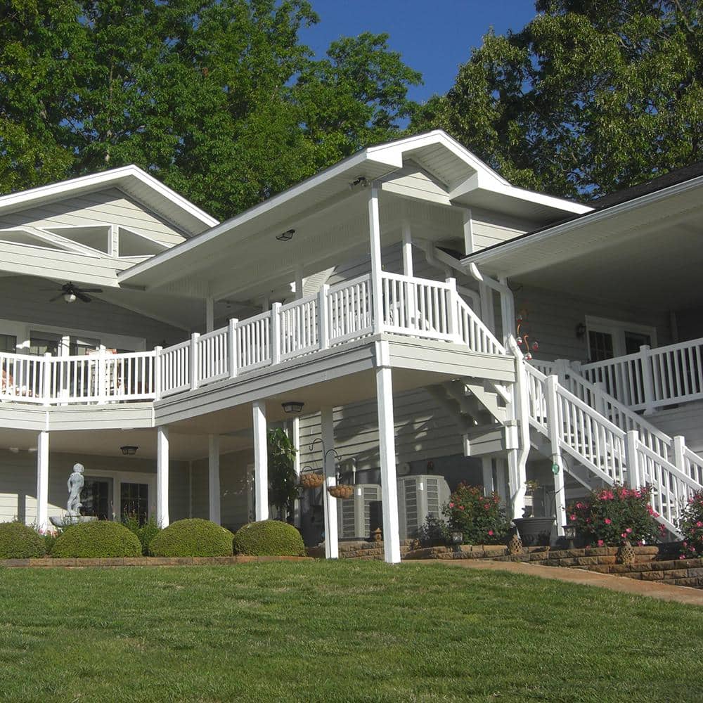 Weatherables Walton 3 ft. H x 96 in. W White Vinyl Stair Railing Kit