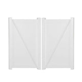 Weatherables Pembroke 7 ft. W x 5 ft. H White Vinyl Privacy Double Fence Gate Kit