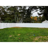 Weatherables Pembroke 7 ft. W x 6 ft. H White Vinyl Privacy Double Fence Gate Kit
