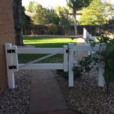 Weatherables 4 ft. W x 3 ft. H 2-Rail White Vinyl Fence Gate EZ Pack