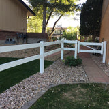 Weatherables 4 ft. W x 3 ft. H 2-Rail White Vinyl Fence Gate EZ Pack
